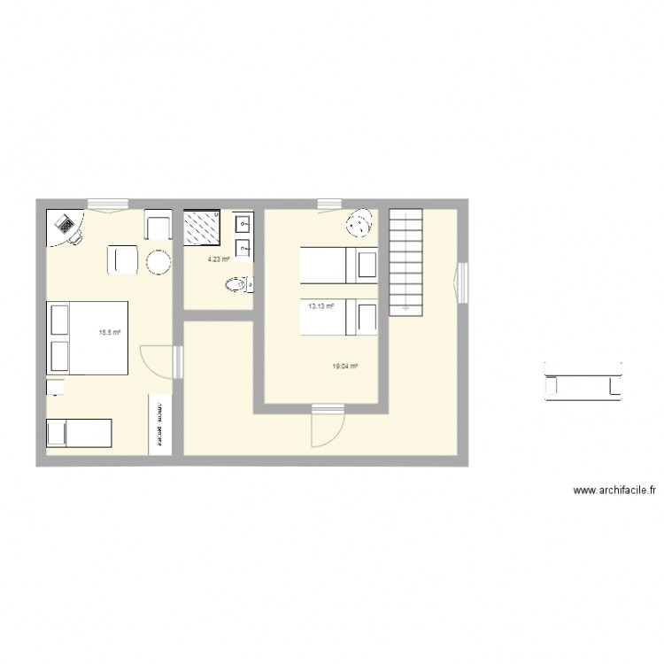 Grenier Aménagement des combles 22. Plan de 0 pièce et 0 m2