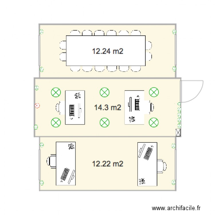 BUREAU EXTENSIBLE EIFFAGE 1. Plan de 0 pièce et 0 m2