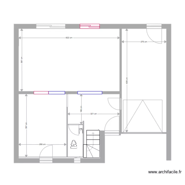 maison rdc d&eacute;finitif. Plan de 