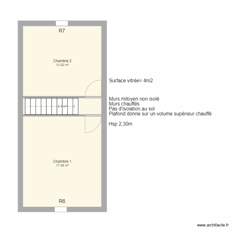 Etage BASTIEN. Plan de 