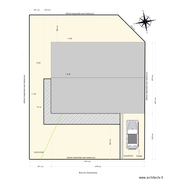 limoux plan de masse. Plan de 1 pièce et 286 m2