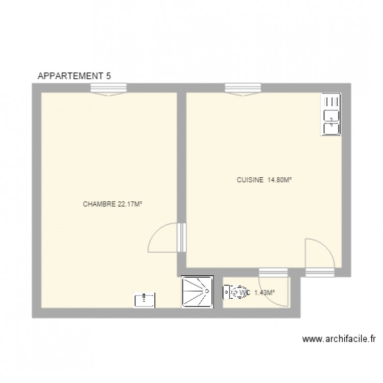 THIBAUD APT  5. Plan de 0 pièce et 0 m2
