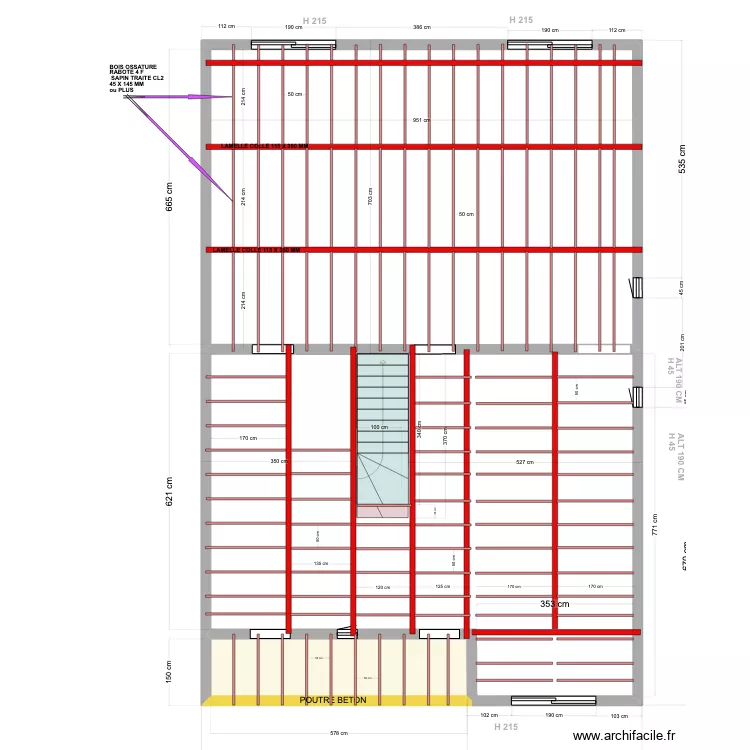 9JF plancher HT etage 09 06 23. Plan de 