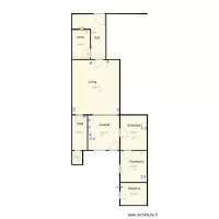 Appartement waroque cote jardin