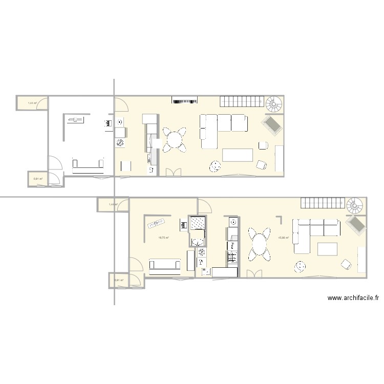 RdC. Plan de 0 pièce et 0 m2