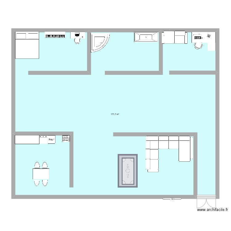 Maison. Plan de 1 pièce et 172 m2