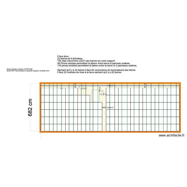 TOITURE VILLEFONTAINE Avec Panneaux 64 kit 24KWC. Plan de 