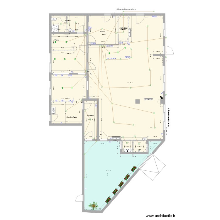 plan cuisine salle ELEC ZONE 1 11 nov. Plan de 0 pièce et 0 m2