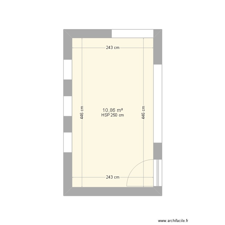 SCI CATEAU DE CHANGY - DEBARA. Plan de 1 pièce et 11 m2