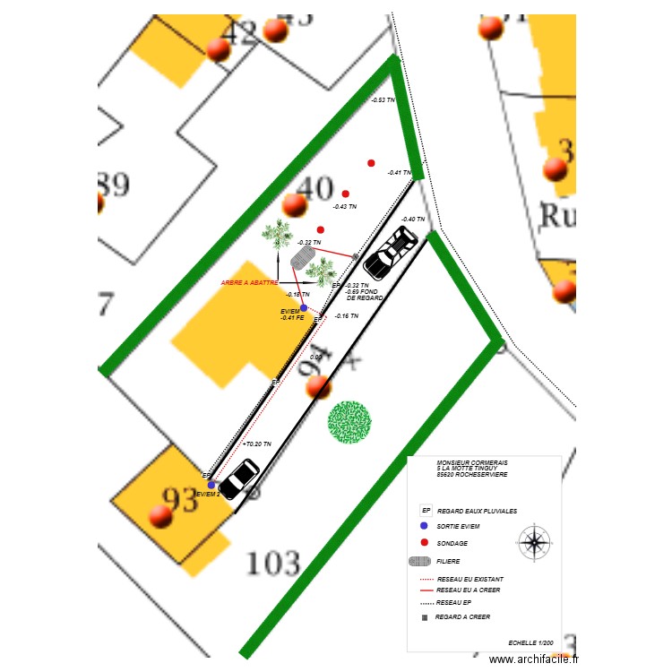 IMPLANTATION CORMERAIS. Plan de 0 pièce et 0 m2