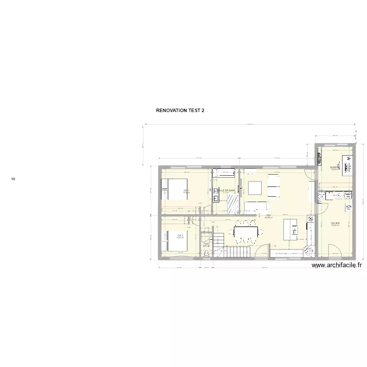 RENOVATION TEST 4. Plan de 