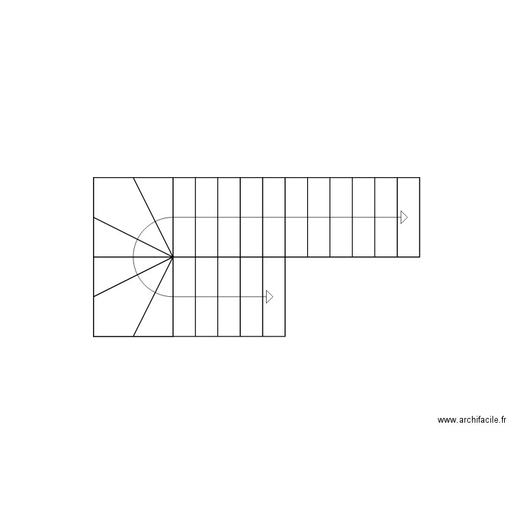 escalier 2 14 tournant. Plan de 0 pièce et 0 m2