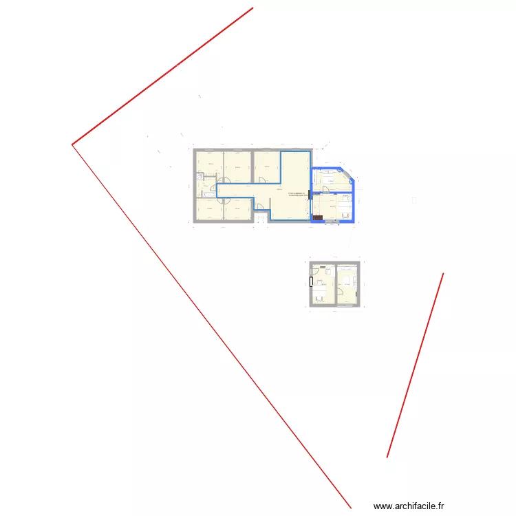 limite 3m oblique plan archi adapt&eacute;. Plan de 