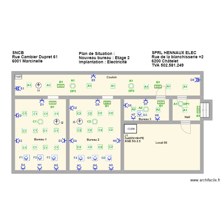 sncb electrique. Plan de 0 pièce et 0 m2