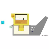 plan maison et piscine