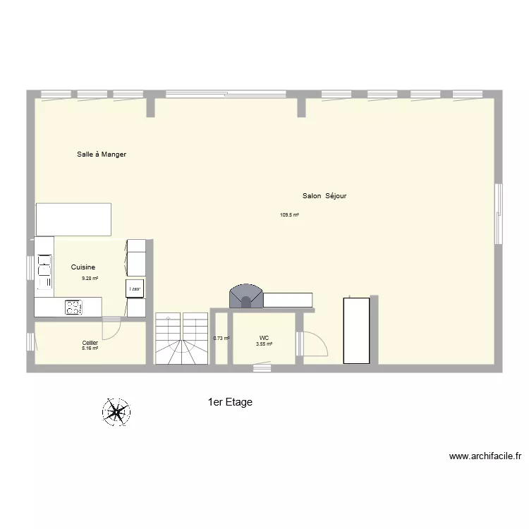 BI 2123 1er etage . Plan de 