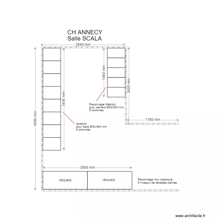CH Annecy Salle Scala. Plan de 
