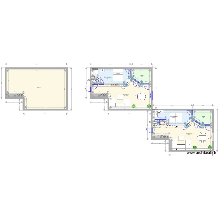 APPARTEMENT HUGO. Plan de 12 pièces et 179 m2