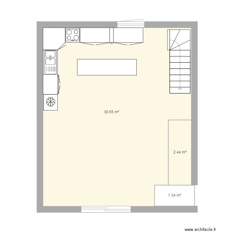 1er etage. Plan de 0 pièce et 0 m2