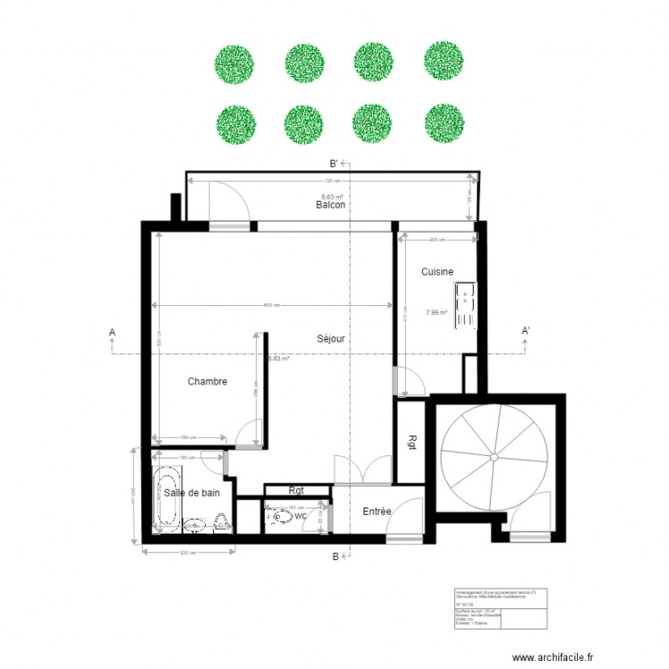 Projet PRO Apt témoin 1. Plan de 0 pièce et 0 m2