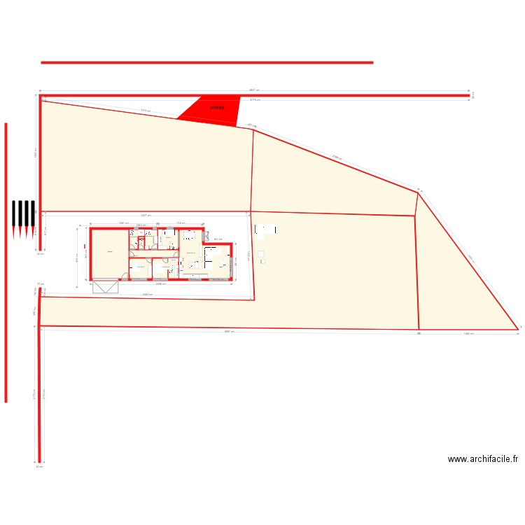 plan rectangle 1. Plan de 0 pièce et 0 m2
