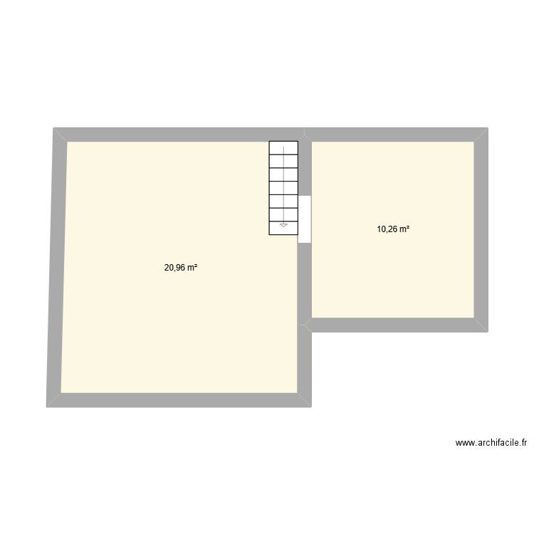 essai. Plan de 2 pièces et 31 m2