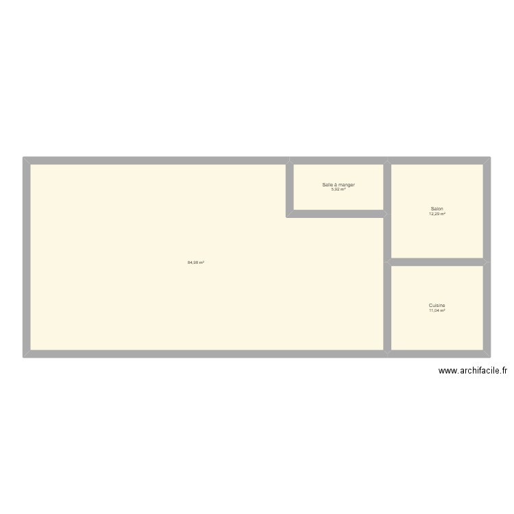 Yacine Seklane. Plan de 4 pièces et 114 m2