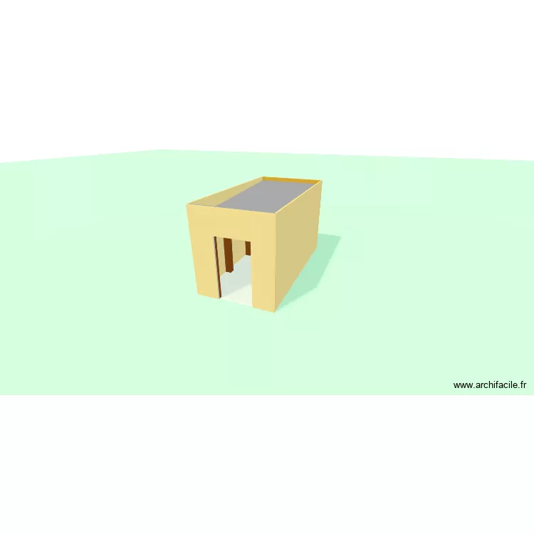 Local poubelle. Plan de 1  et 12 m²