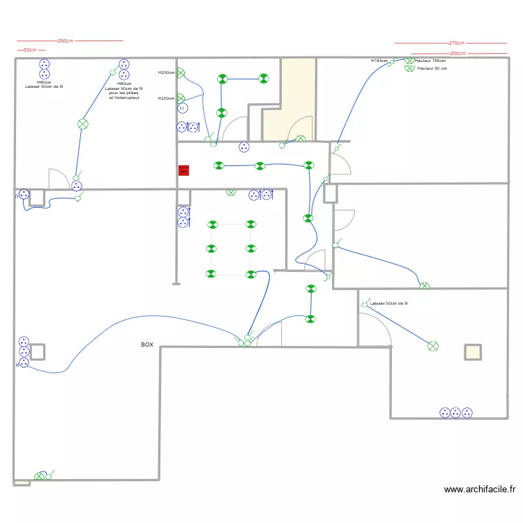 BERMUDES ELECTRICITE. Plan de 