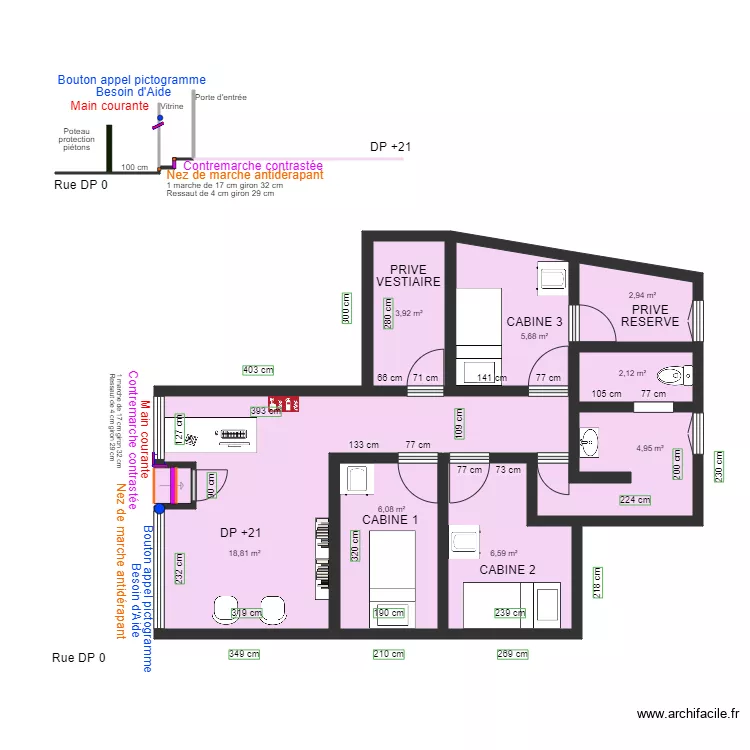 MIYA BEAUTE APRES TRAVAUX. Plan de 