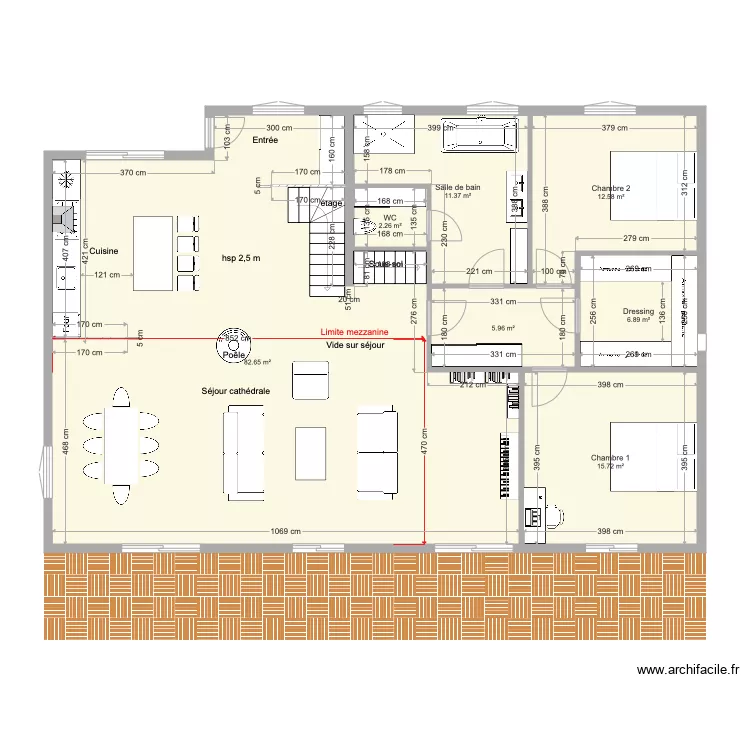 Brunoy Route de Brie V2. Plan de 