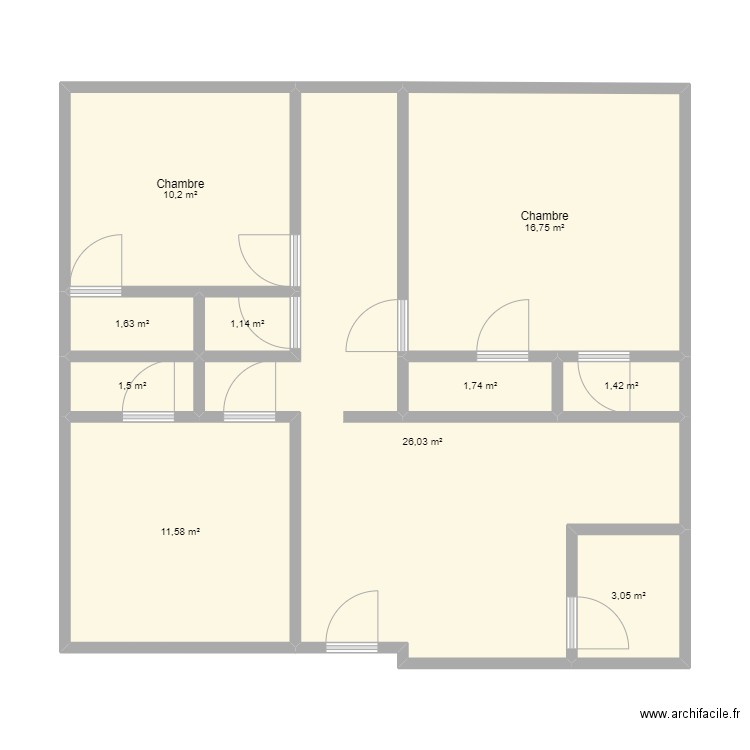 new_home. Plan de 10 pièces et 75 m2