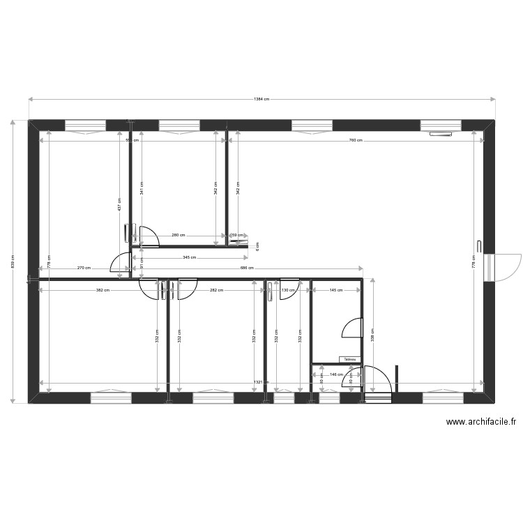 12RDCAvant. Plan de 2 pièces et 101 m2