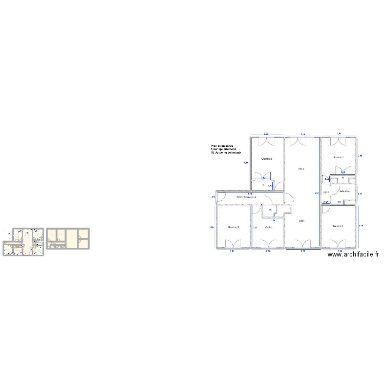 n°48. Plan de 20 pièces et 150 m2