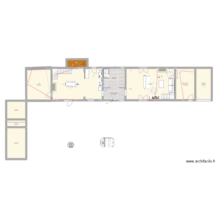 casa le ranger - calepinage 1 sdb. Plan de 0 pièce et 0 m2