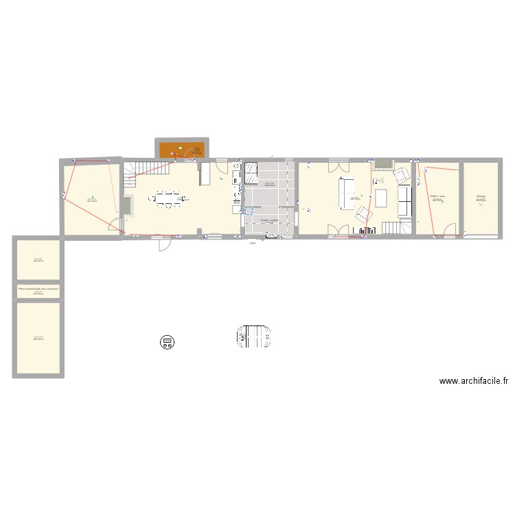 casa le ranger - calepinage 1 sdb. Plan de 16 pièces et 267 m2