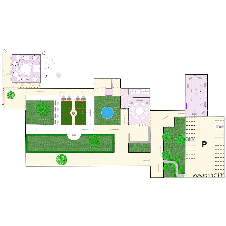 Plan 2a1a. Plan de 25 pièces et 3802 m2