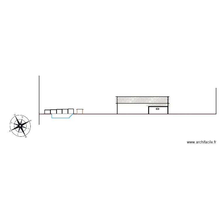 Plan de coupe piscine. Plan de 0 pièce et 0 m2