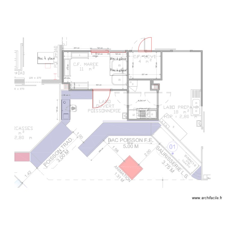 Bletterans Base C. Plan de 3 pièces et 20 m2