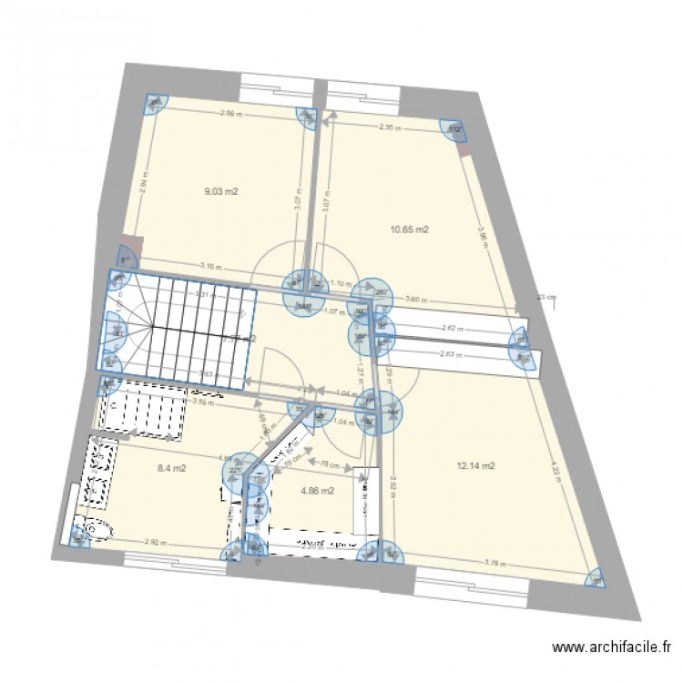 maison steph 5 modif dressing. Plan de 13 pièces et 234 m2