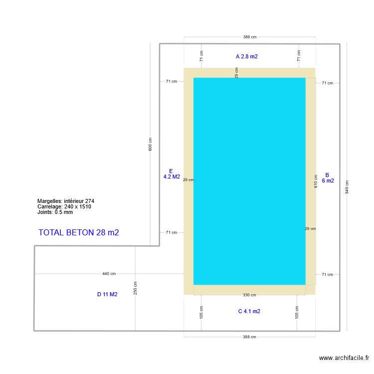 32RDS PISCINE CARRELAGE. Plan de 0 pièce et 0 m2