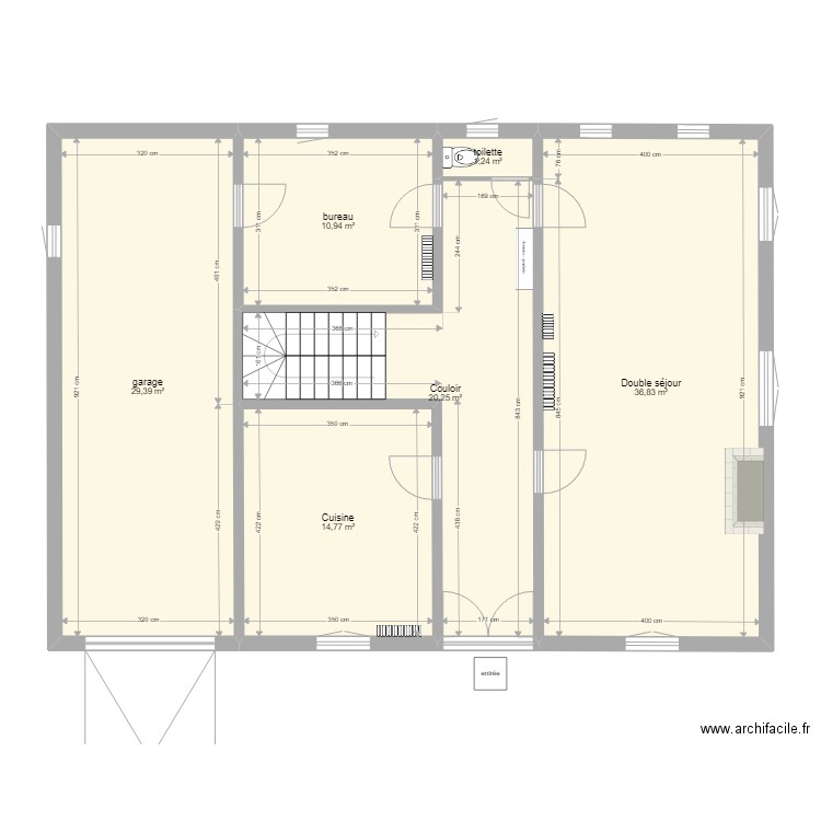 chisseaux rdc2. Plan de 6 pièces et 113 m2