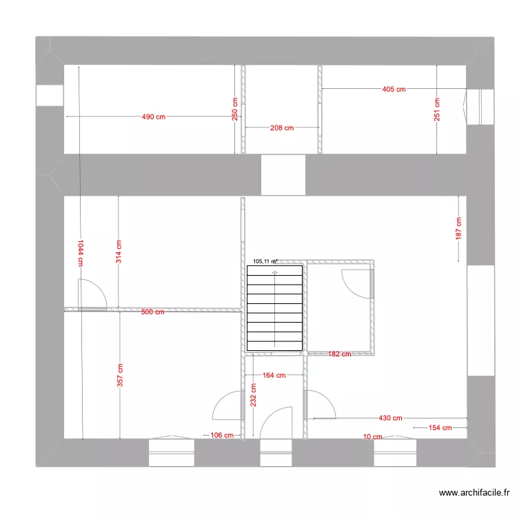 existant rdc Francois. Plan de 