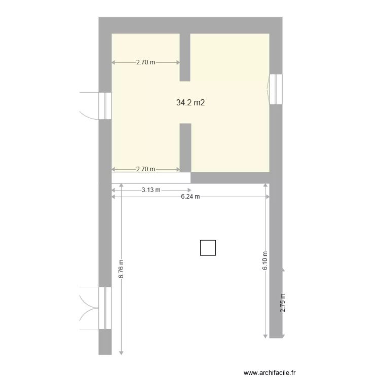 grange existant sans prises. Plan de 