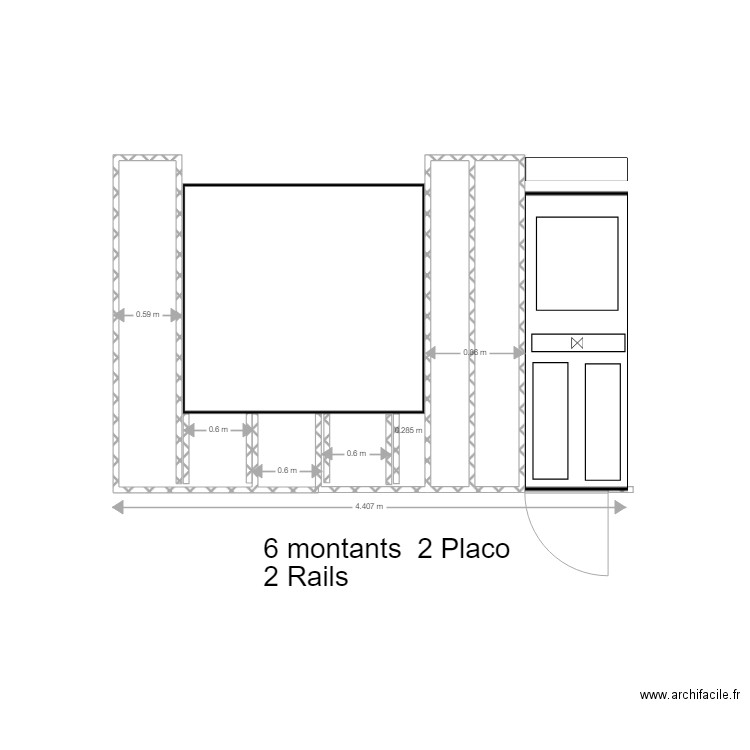 SEJOUR Suite. Plan de 2 pièces et 2 m2