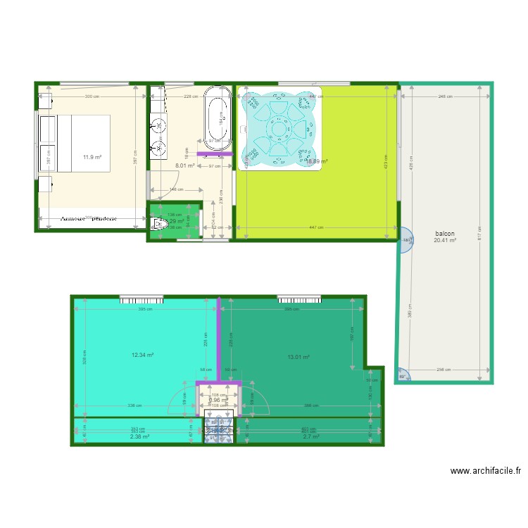 delanche projet. Plan de 0 pièce et 0 m2