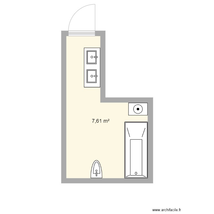 SDB Mons. Plan de 0 pièce et 0 m2