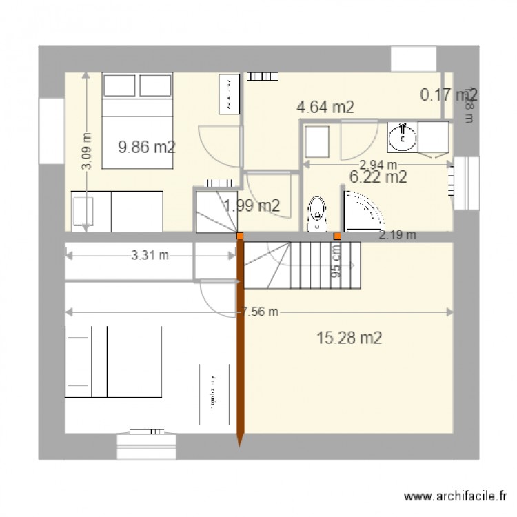 grange V32 du 7 février. Plan de 0 pièce et 0 m2