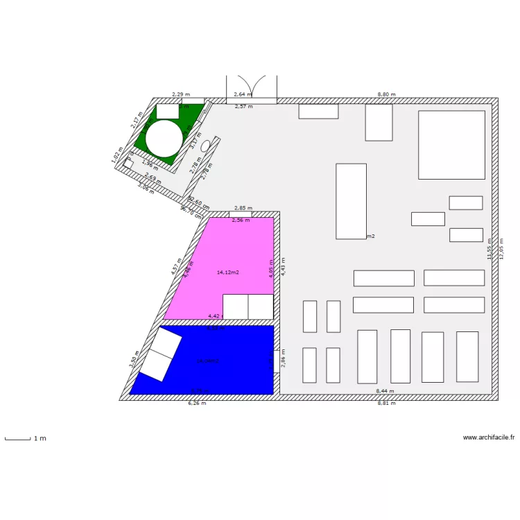 Local rte de Nantes. Plan de 