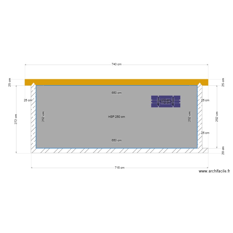 priolo garage façade arrière. Plan de 0 pièce et 0 m2